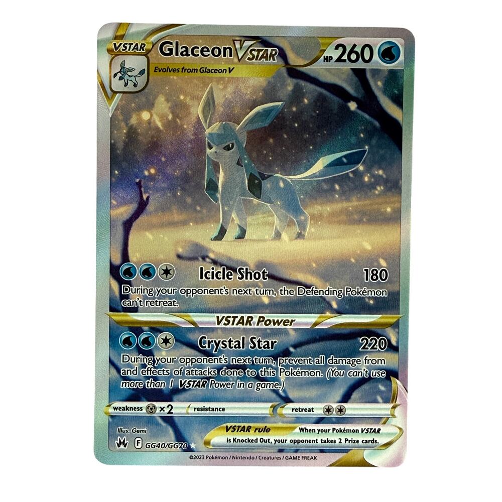 Pokémon TCG Glaceon VSTAR GG40/GG70 Crown Zenith 2023 Galarian Gallery NM-MT
